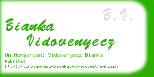 bianka vidovenyecz business card